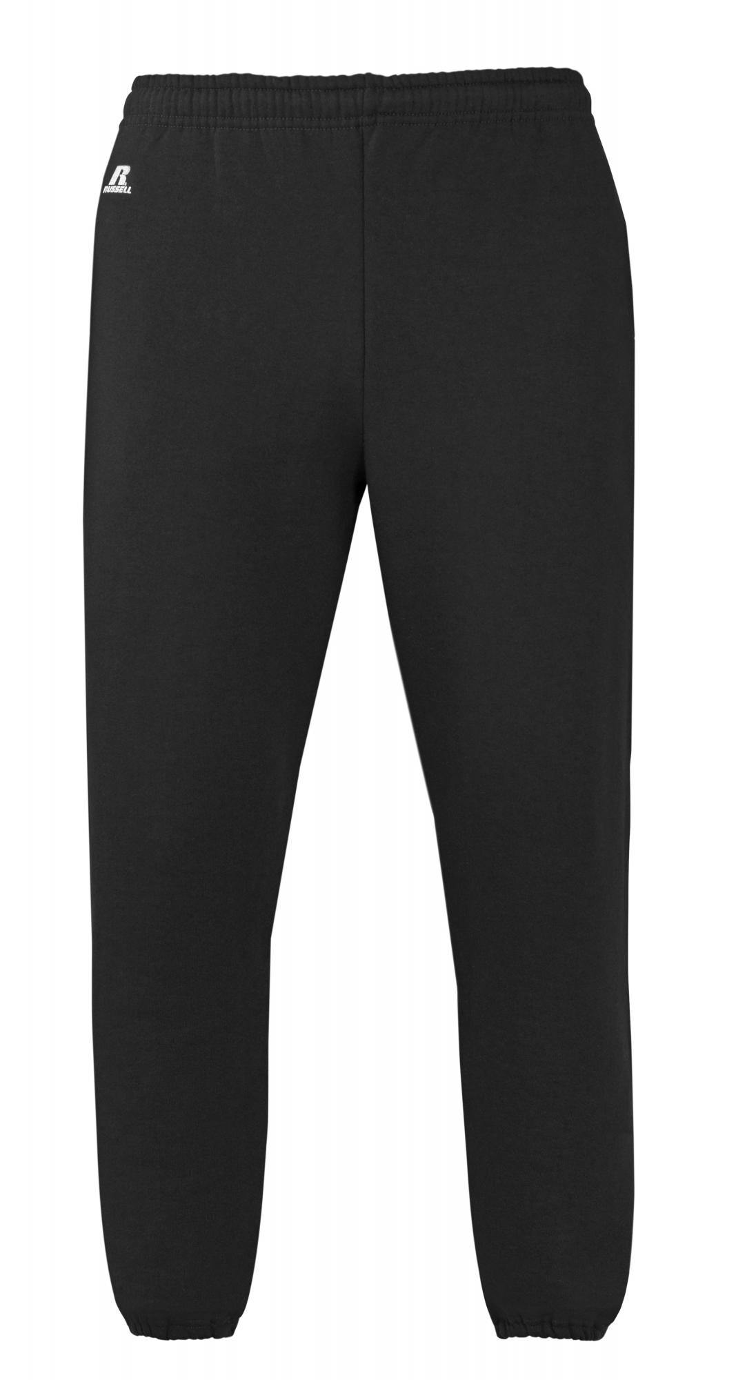 Russell Athletic Dri-Power Cotton Blend Fleece Sweat Pant Black 596HBM0-BLK  at International Jock