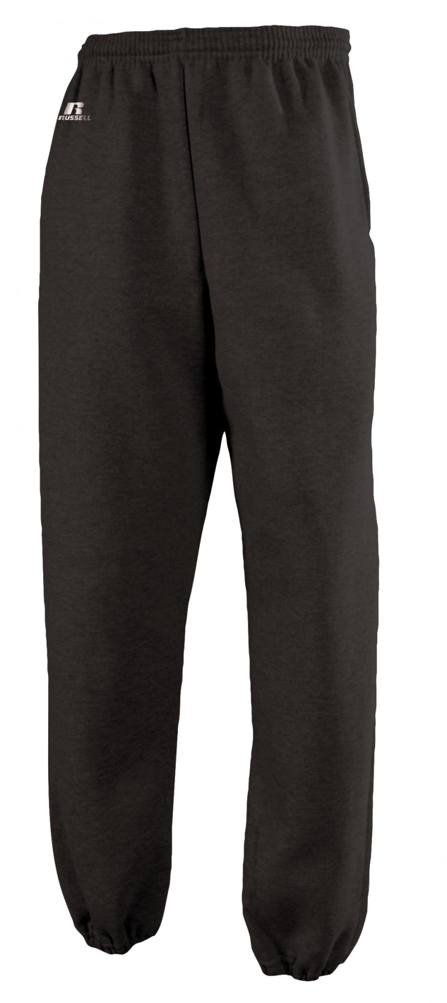 Russell Athletic Dri-Power Cotton Blend Fleece Sweat Pant Black 596HBM0-BLK  at International Jock