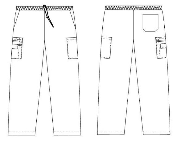 Unisex Drawstring/Elastic 5 Pocket Scrub Pant - 307P